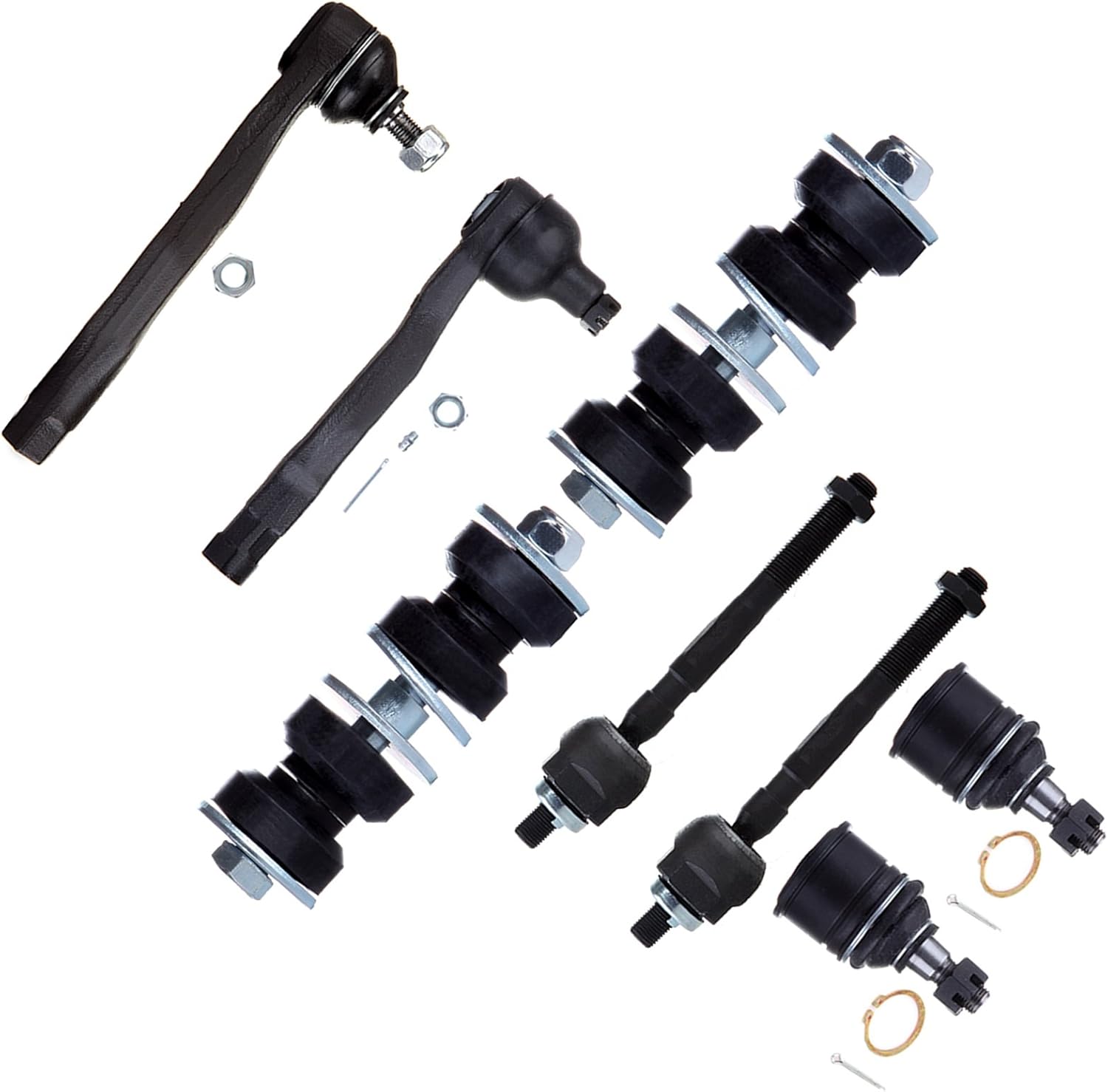 SCITOO 8pcs Front Suspension Kit Inner Outer Tie Rod End fit 1992-1995 for Honda Civic 1993-1997 for Honda Civic del Sol 1994-1997 for Acura Integra Sway Bar Link Lower Ball Joint