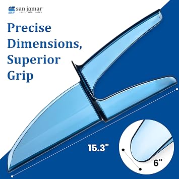 Carlisle FoodService Products Plastic Ice Scoop Ice Scoopers for Ice Bucket, SI5500 Polycarbonate Saf-T-Scoop and Guardian System, 6oz to 10oz, for Bar and Beverage Station, Blue