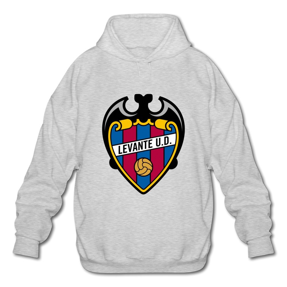 Men's Levante Ud Logo Long-Sleeve Hoodies Sweatshirt Ash Size XXL by Rahk