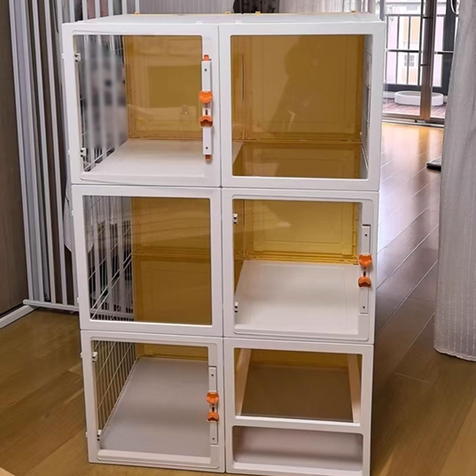 Gabbia per Gatti Da Interno Cat Villa Dispone Di Una Lettiera A Cassetto Spazio Di Archiviazione Superiore Facile Da Montare Animali Domestici Da Esterno Casa Casa per Animali(122 * 56 * 127cm)