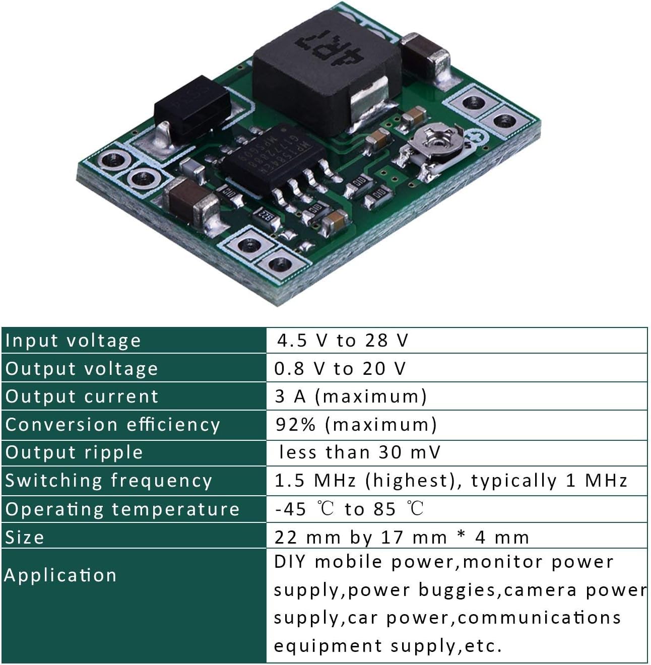 Amazon.co.jp: GTIWUNG 10 個 MP1584EN ミニ DC-DC 降圧コンバータ