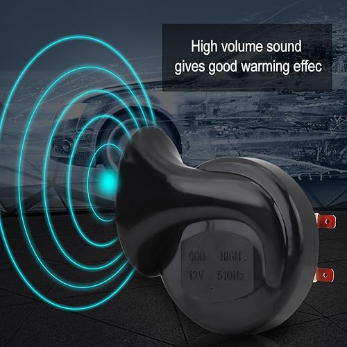 Miniatura 8 de Coche 1 par de bocina de doble tono caracol de coche ruidoso bocina de aire 12 V 135 db universal para camión coche barco bicicleta