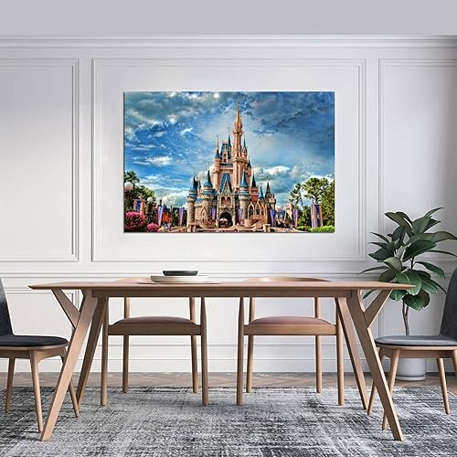 Miniatura 3 de NOBLZ Magic Kingdom Park - Póster de arte en lienzo y arte de pared, póster moderno para decoración de dormitorio familiar, 16 x 24 pulgadas (15.7 x