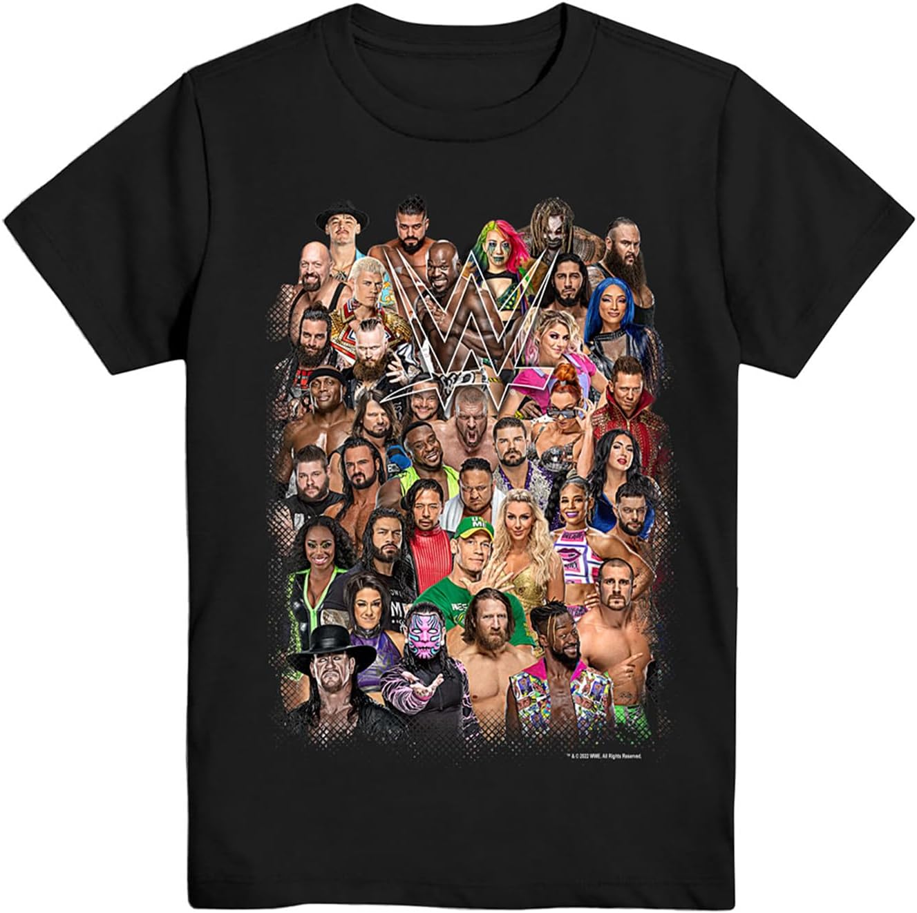 WWE Boys Superstars Group Shirt - John Cena, Daniel Bryan, Seth Rollins World Wrestling Champion Belt T-Shirt