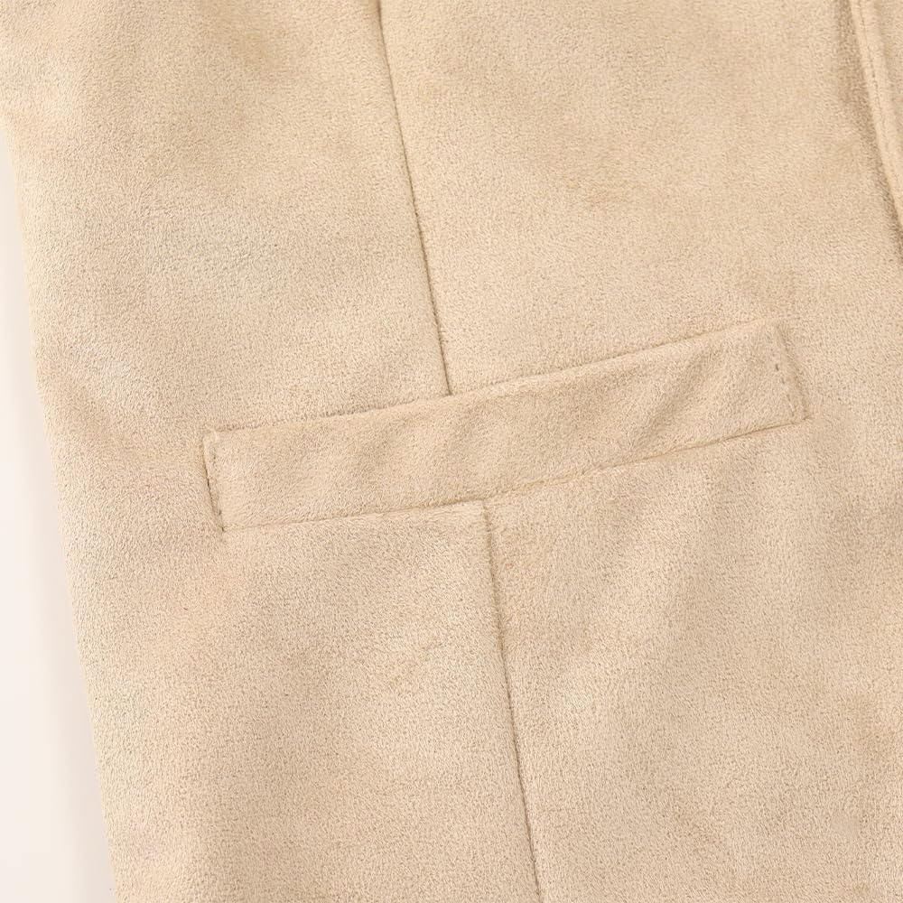 Spring&Gege Boys Suede Sleeveless Suit Vest Western Vintage Cowboy Waistcoat