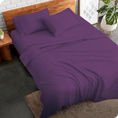 Miniatura 2 de GOKOCO Juego de sábanas suaves de lujo de 4 piezas de 800 hilos, 100% algodón egipcio, tamaño California King, tejido de satén supersuave, se ajusta