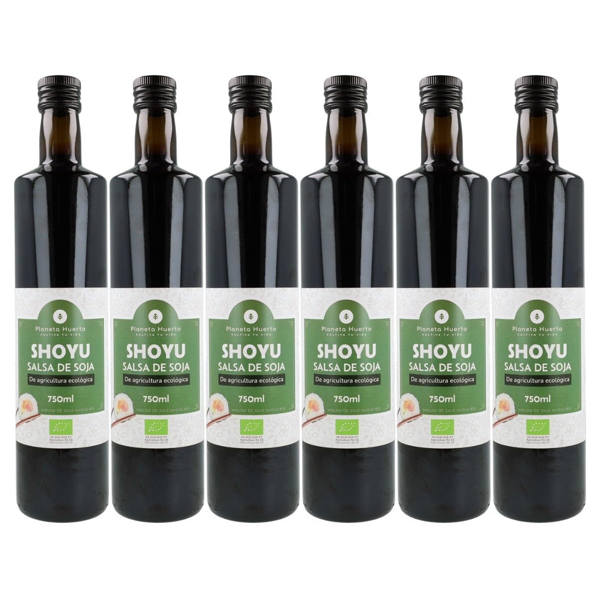 PLANETA HUERTO | Pack 6x Salsa de soja Shoyu ECO 750 ml