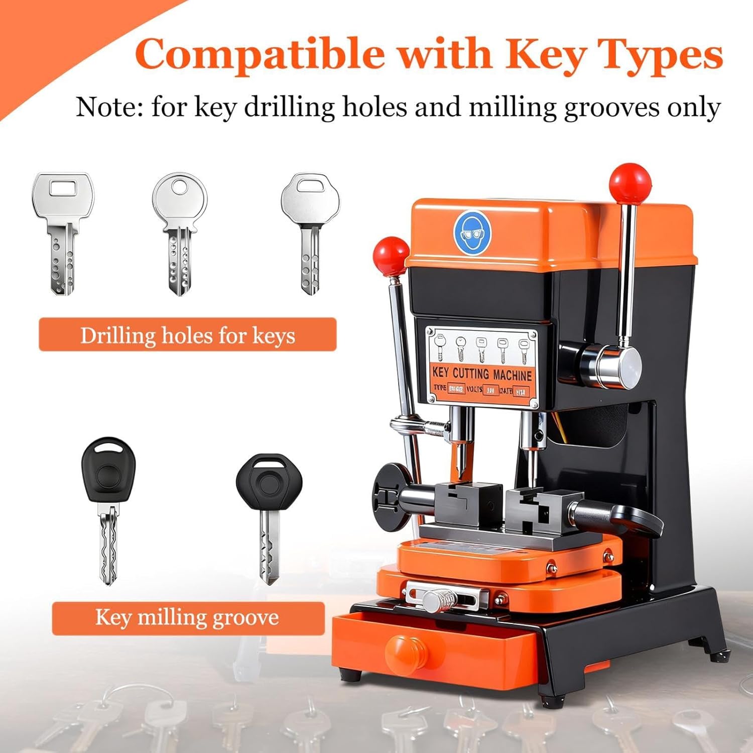 Metal Duplicator Machine | Vertical Metal Machine Copy Maker | 110V Cutting Duplicate Equipment, Duplicator - for Door and Car Locks