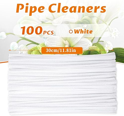 Miniatura 9 de Zxiixz 100 piezas de limpiapipas, tallos de chenilla rosa, limpiadores de tuberías creativos para manualidades de Navidad, boutiques, costura,