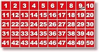 Vista 31 de iSYFIX Calcomanías negras de números consecutivos – 1 a 50, 1 pulgada, 1 juego – Vinilo autoadhesivo de alta calidad ideal para inventario