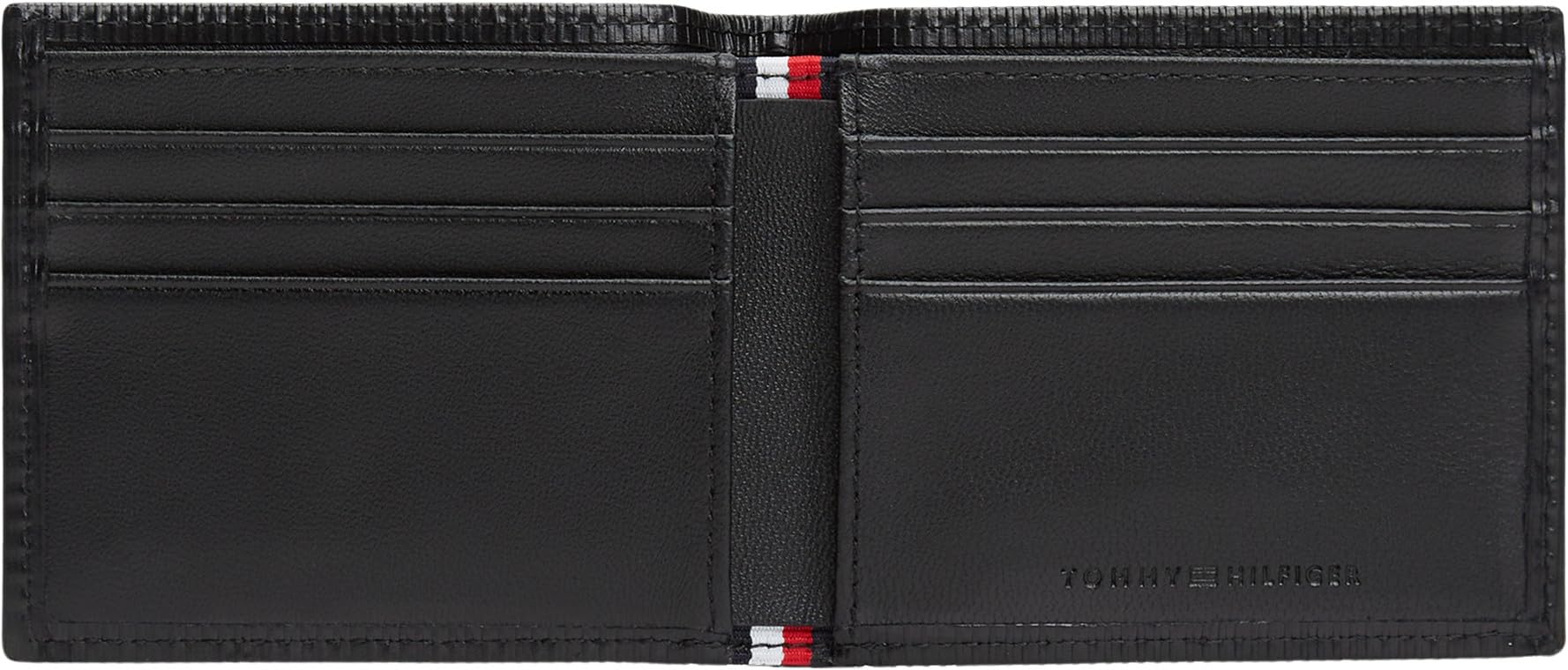 Tommy Hilfiger Cartera Plegable para Hombre TH Flag Mini CC AM0AM13958, Color Negro, Talla única