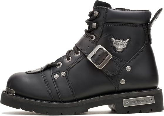 Harley-Davidson FOOTWEAR Mens Brake Buckle Leather Riding Casual Boots Ankle
