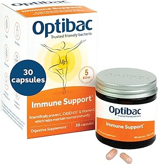 Optibac Probiotics Immune Support - Vegan Probiotic Supplement with Vitamin C to Maintain Immunity and 5 Billion Bacterial...