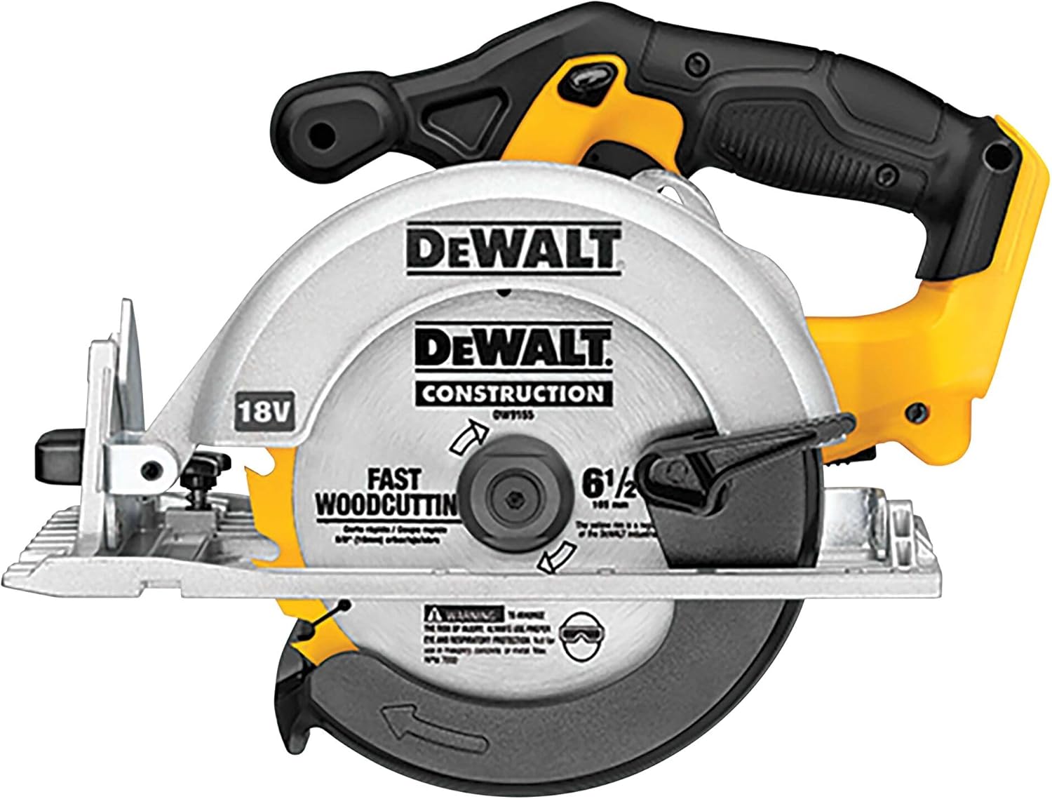 DEWALT 20V MAX Circular Saw, 6-1/2-Inch Blade, 460 MWO Engine, 0-50 Degree Bevel Capability, Battery Not Included - Tool Only (DCS391B)