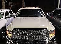 Vista 8 de iJDMTOY 5 luces LED ámbar para techo de cabina compatibles con camiones SUV 4x4 (lámparas de lente transparente)