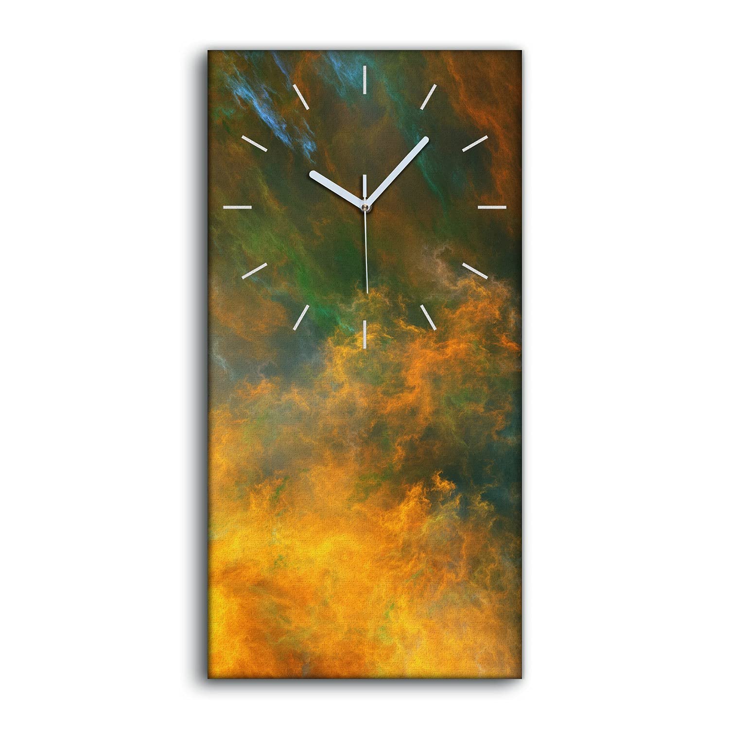 Horloge Silencieuse Sans Tic Tac Art Moderne Nuages Jaunes 30x60