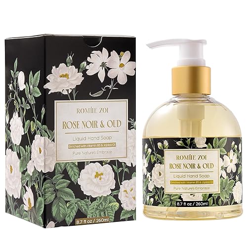 ROMIIE ZOI Jabón líquido de manos con caja de regalo - Rose Noir & Oud - 8.8 fl oz 8.7 fl.oz