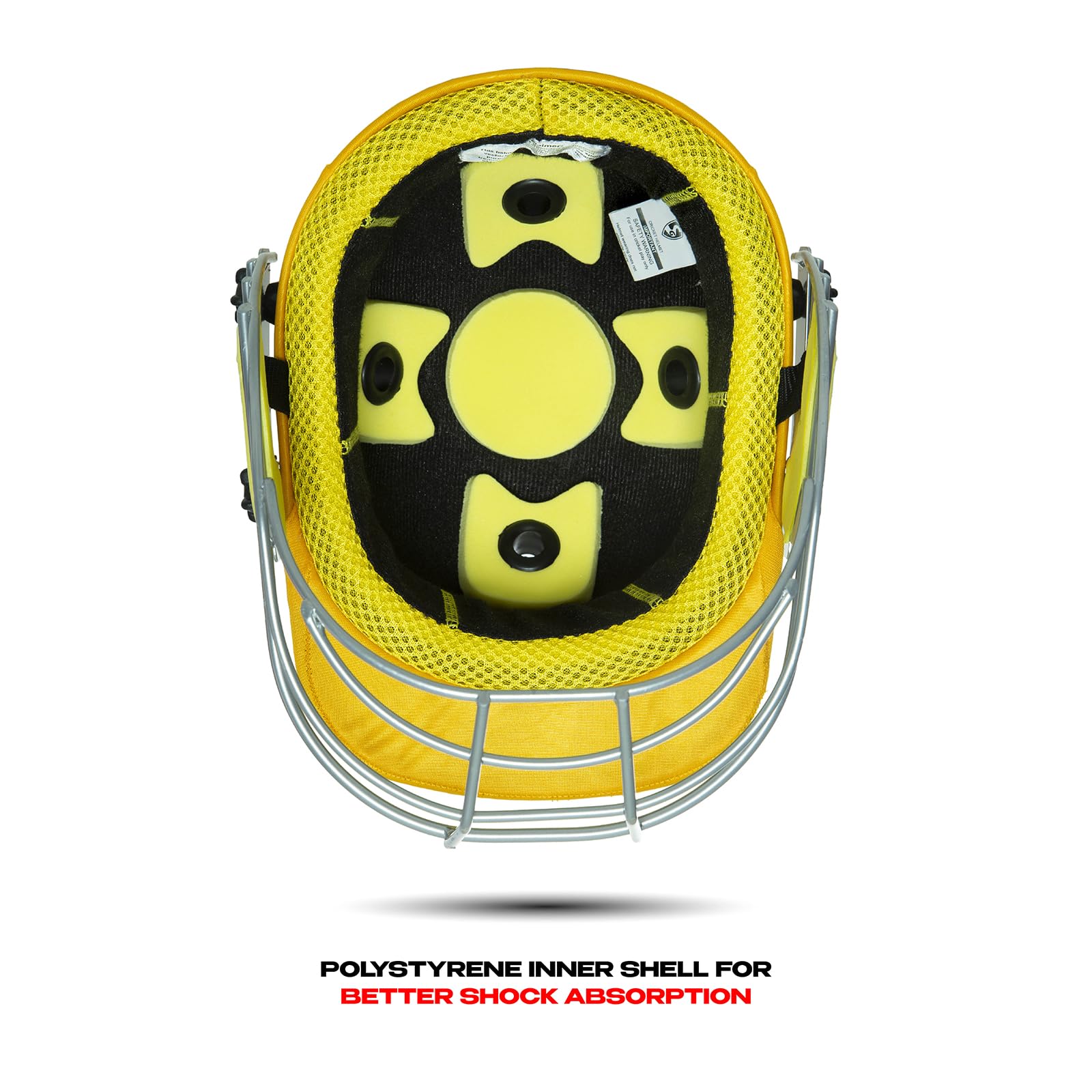 SG Blazetech Cricket Helmet - Yellow Large -6