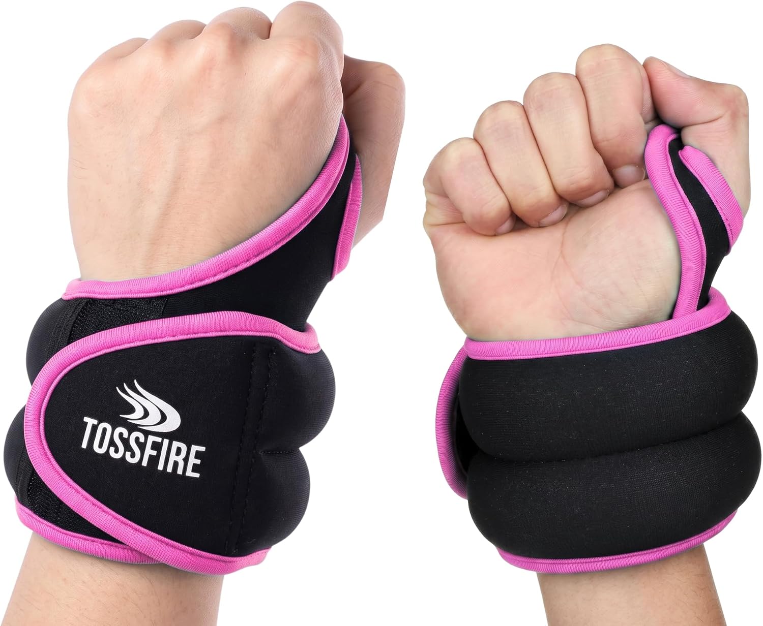Comfecto Wrist Weights with Thumb Loops Lock, 1lb*2 2lbs*2 for Running, Strength Training, Walking, Exercises, Gym, Cardio, Men, Women