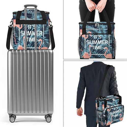 Miniatura 7 de Flamingo Summer Time - Cafetera de transporte para Keurig K-Mini o K-Mini Plus K-Cup Pods, portátil, bolsa de viaje