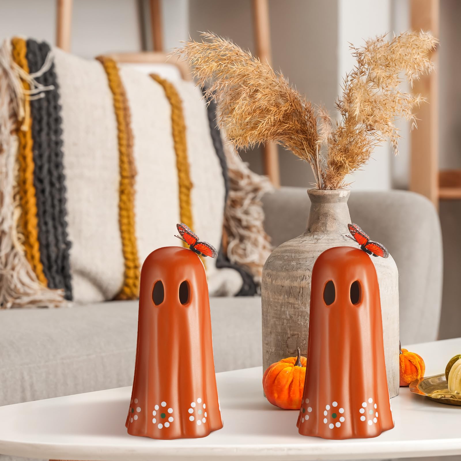 Amazon.com: SiliFine 2 Pcs Day of The Dead Ceramic Mexican Ghost
