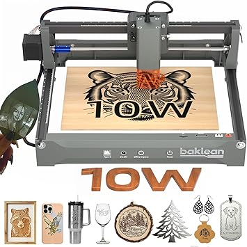 Laser Engraving Machine 10W 10000mW L2 Pre-Assembled Desktop Laser Engraver Cutter 0.01mm High-Precision Wireless APP Supported for DIY Metal Wood Acrylic Leather Glass FiberClass 1 10W