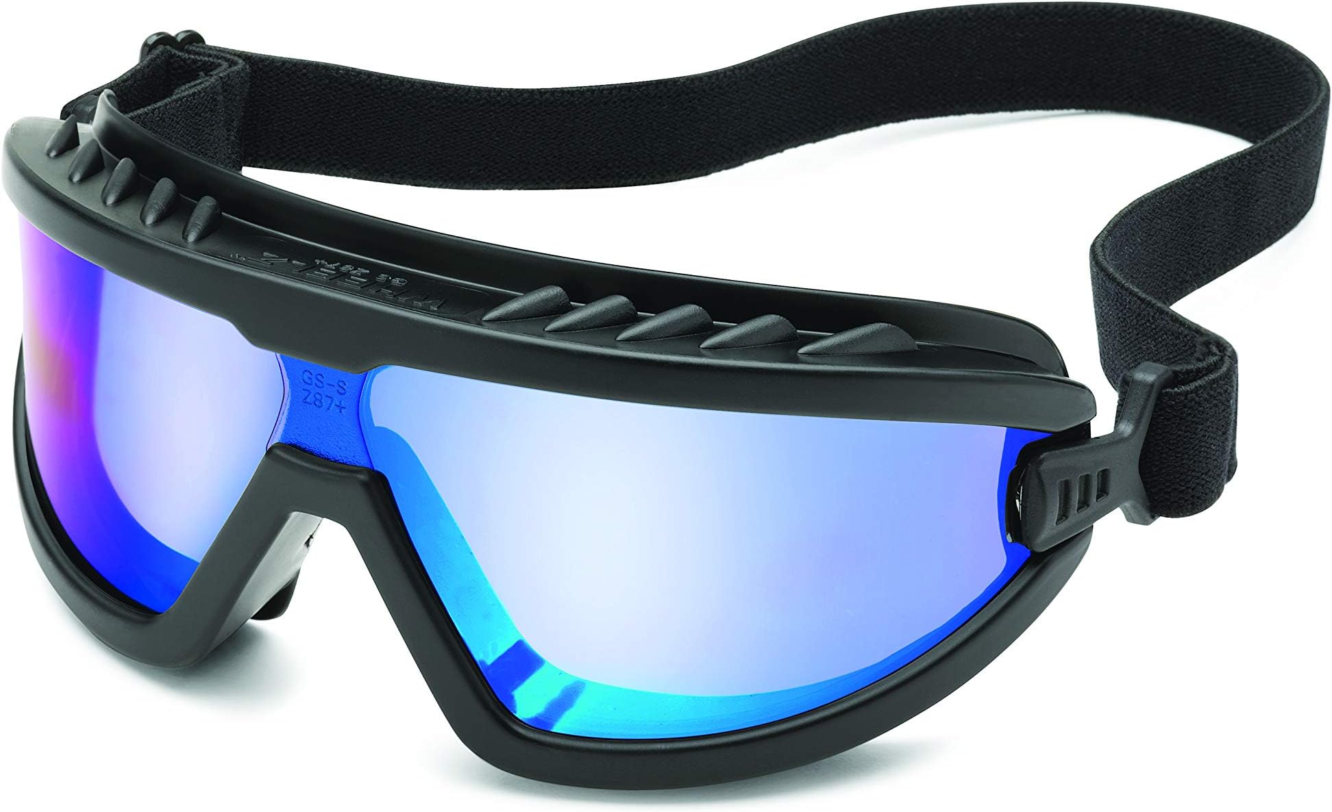 Gateway Safety 4589F Wheelz Stylish and Comfortable Safety Goggle, Blue Mirror Anti-Fog Lens, Black Frame