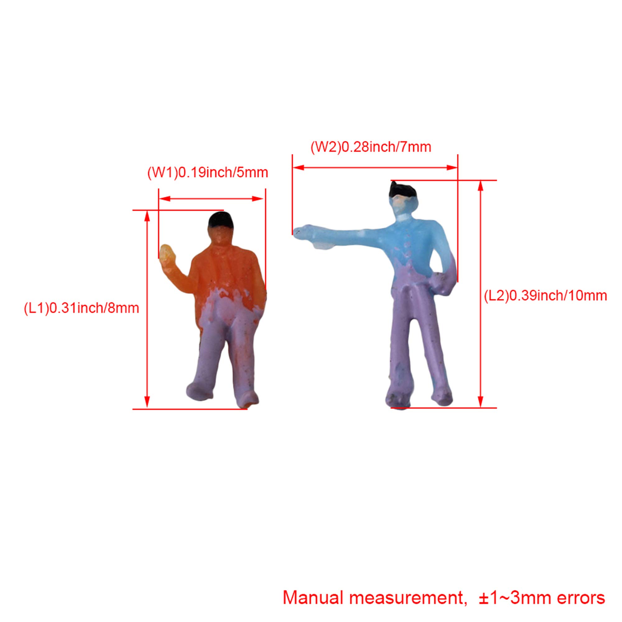 BQLZR 200 Figure In Plastica Scala 1:200, Modellini Di Persone Dipinte A Mano Per Diorami E Treni In Scala Z