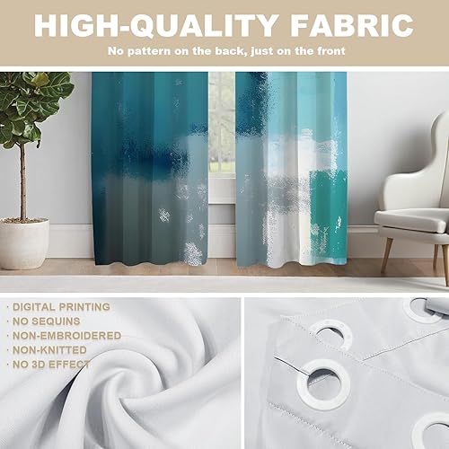 Miniatura 283 de Cenefas de cocina modernas con patrón de cobre marrón dorado para ventanas, cenefas opacas abstractas de marcas de arañazos y cortinas opacas