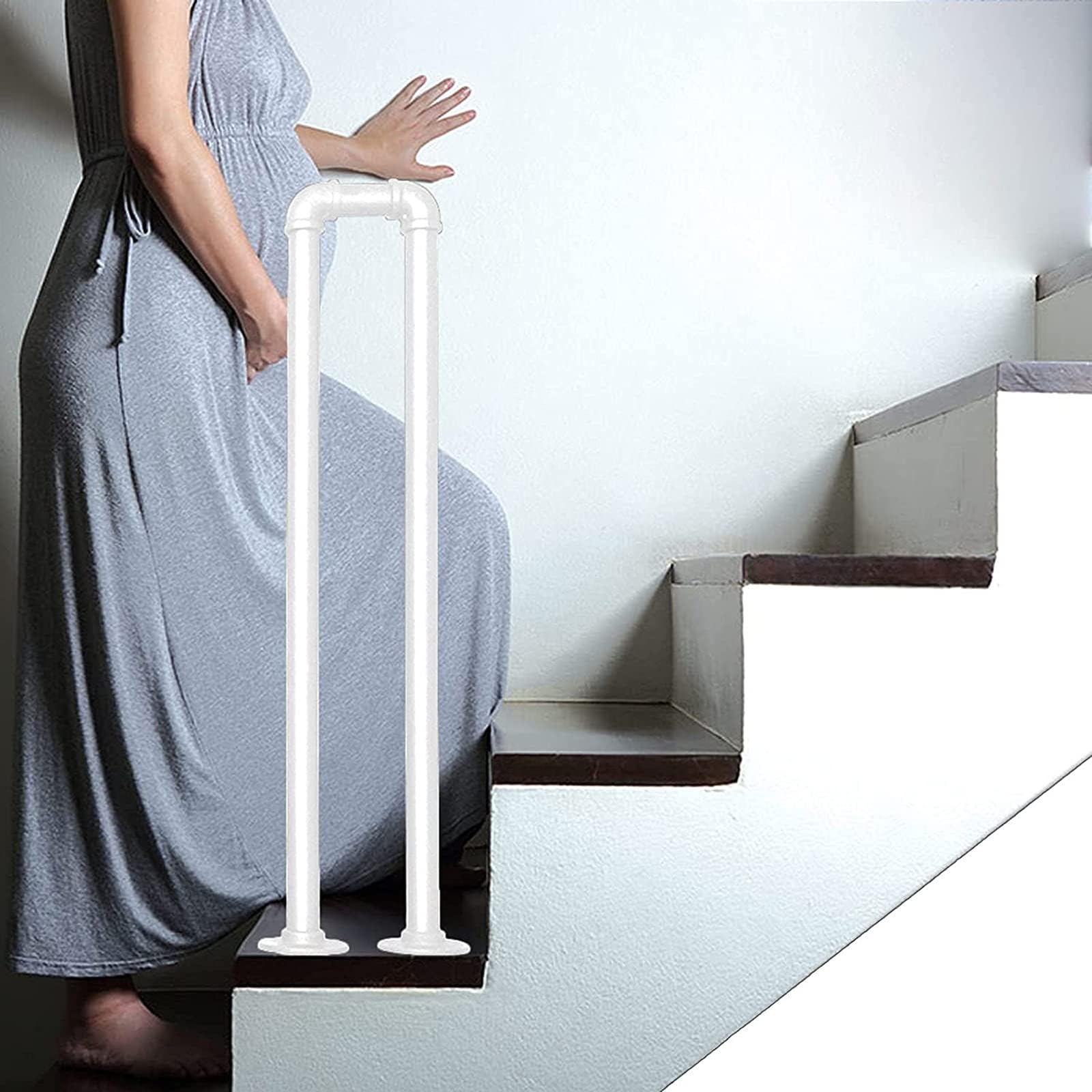 Rambarde d'escalier antidérapante pour personnes âgées et femmes enceintes maintien au sol en U