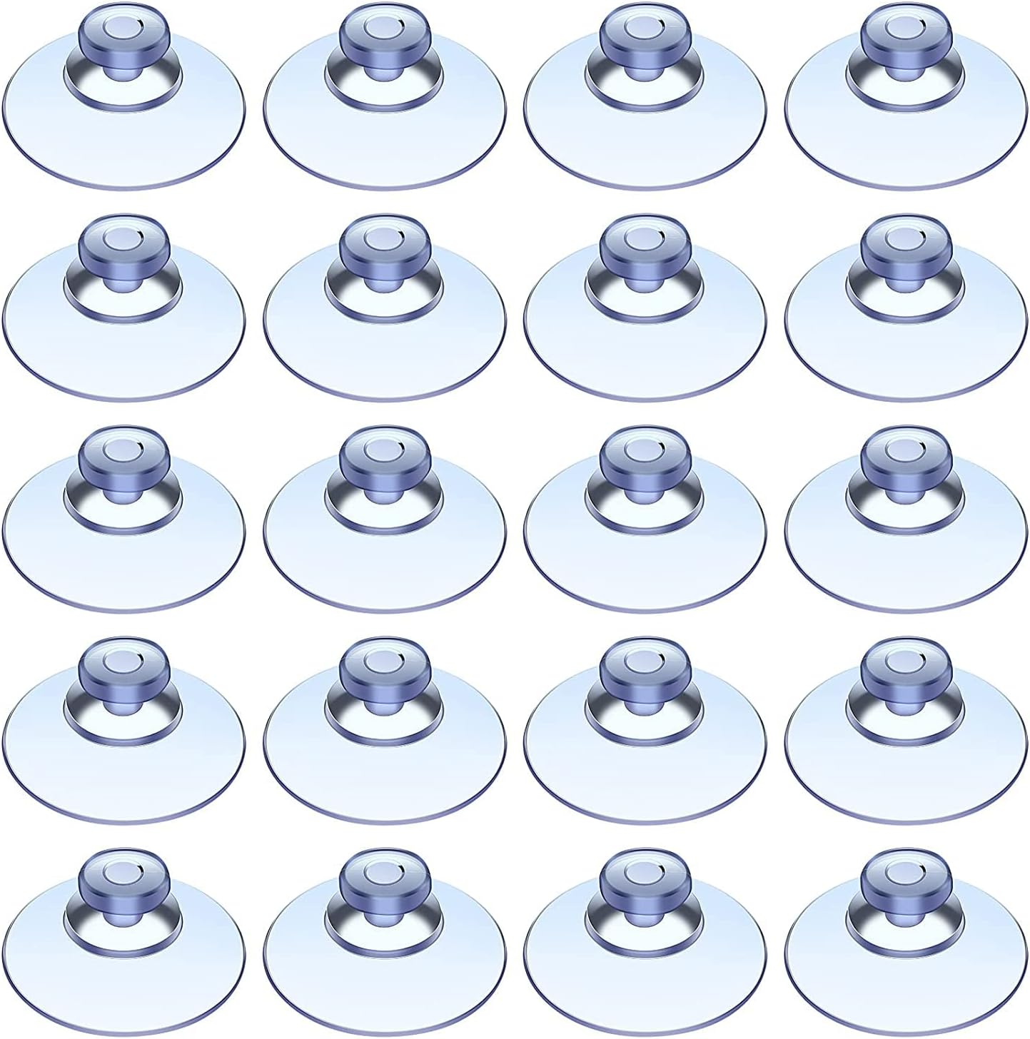 20 Pieces Suction Cups Plastic Sucker Pads Without Hooks for Outdoor, Kitchen, Bathroom, Window, Mirror (20 mm)