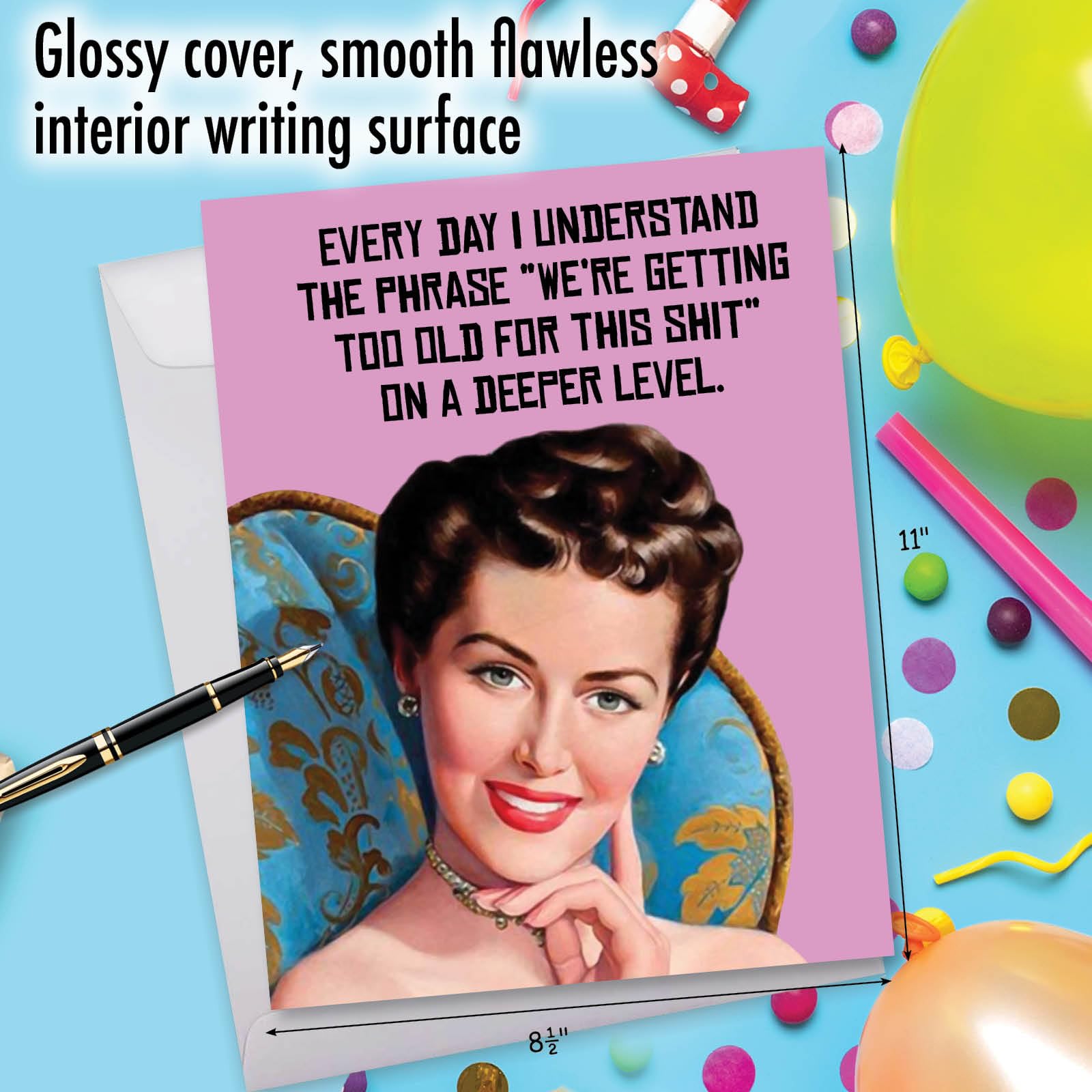 Oversize Belated Birthday Card - Funny Sloth Hiking Design | 8.5x11 Inch Jumbo Card | Made In USA