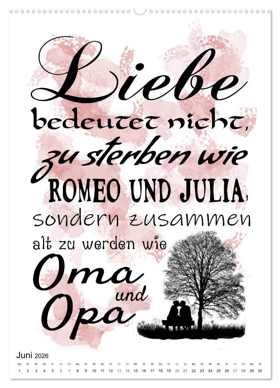 Oma und Opa, die Helden unserer Kindheit (hochwertiger Premium Wandkalender 2026 DIN A2 hoch), Kunstdruck in Hochglanz: Humorvolle Sprüche rund um die Großeltern (CALVENDO Kunst)