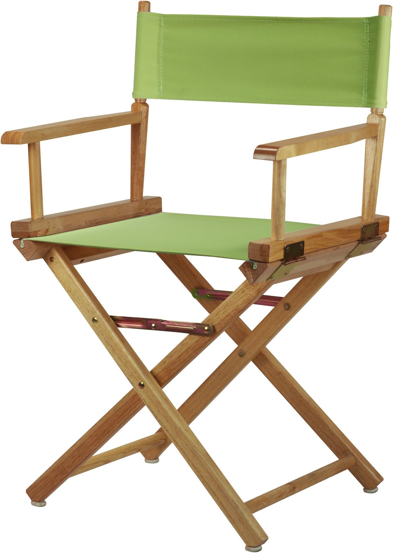 Director Chair, Beech, Lime Green, 18" - Classic Height