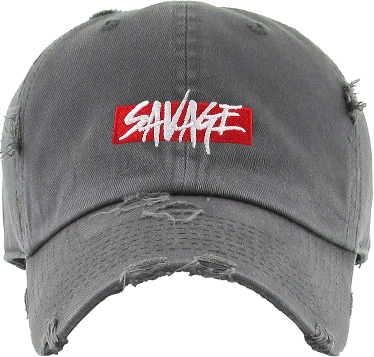 KBSV-110V DGY Savage Dad Hat Baseball Cap Embroidery Unconstructed Low Profile Polo Style Adjustable Vintage Unisex (One Size, Dark Grey Savage) : Clothing, Shoes & Jewelry