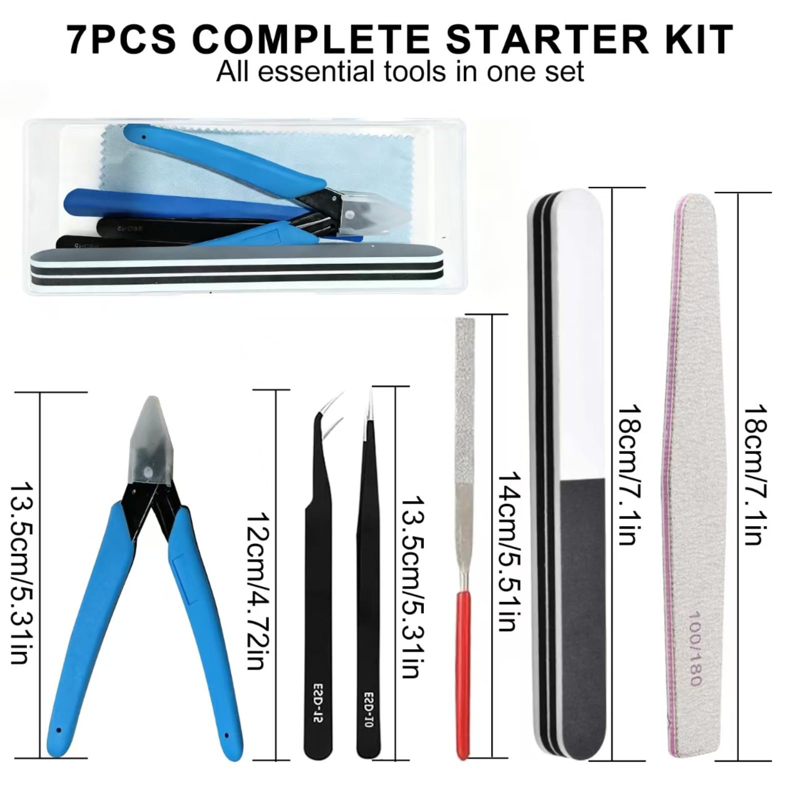 Model Making Tools Kit for Plastic Model Kits Precision Hobby Building Tool Set including Cutters Files Tweezers for Gundam Car Model Assembly Repair and DIY Craft Projects - Image 2