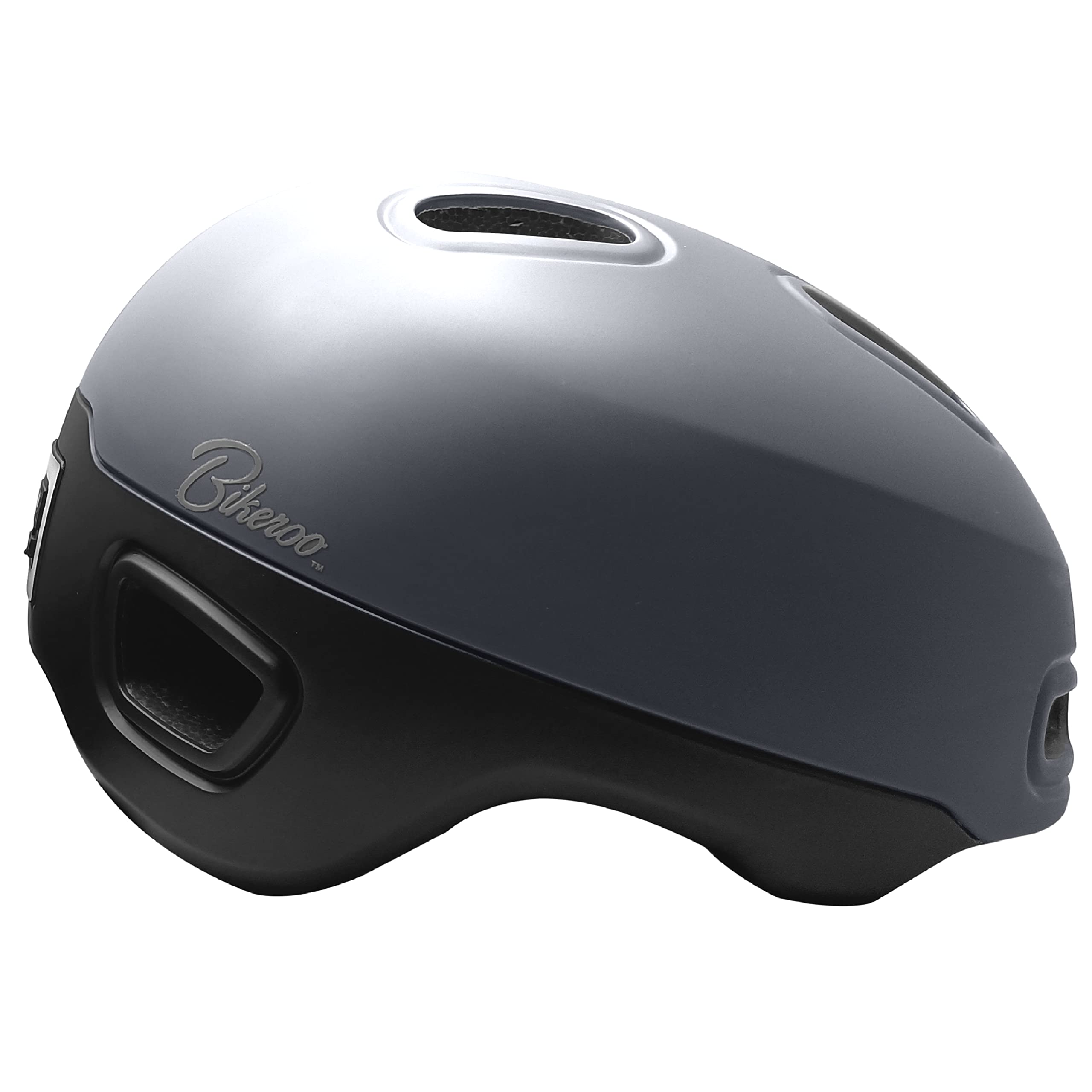 Photo 1 of Bikeroo Bike Helmet with Rear Safety Light - Adult Bike Helmets for Men and Women - Bicycle Helmet for Outdoor Cycling, Scooter, Mountain, Road Bike Gray LXL