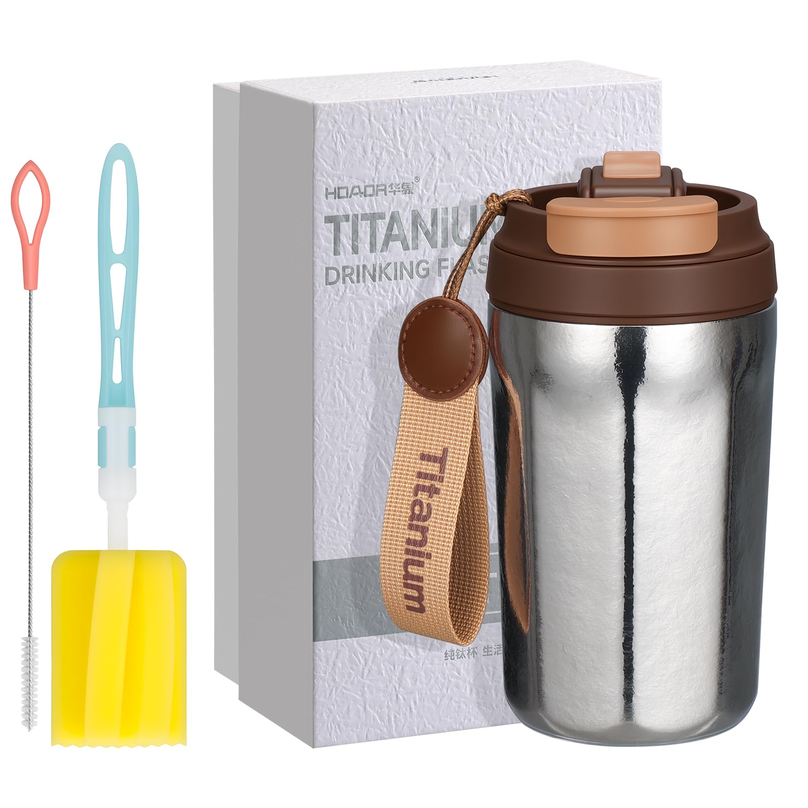 Tasse de voyage en titane de 414 ml