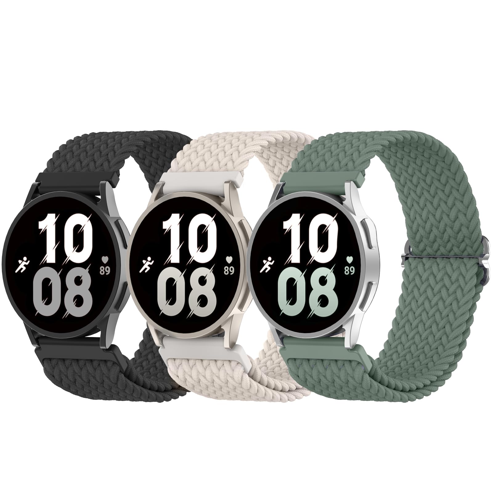 Delidigi 20mm Cinturino Compatibile con Samsung Galaxy Watch 6/5/4 40mm 44mm/Watch 6 Classic 43mm 47mm/Watch 5 Pro 45mm/Watch 4 Classic 42mm 46mm/Watch Active 2, Nylon Regolabile Sport Cinturino