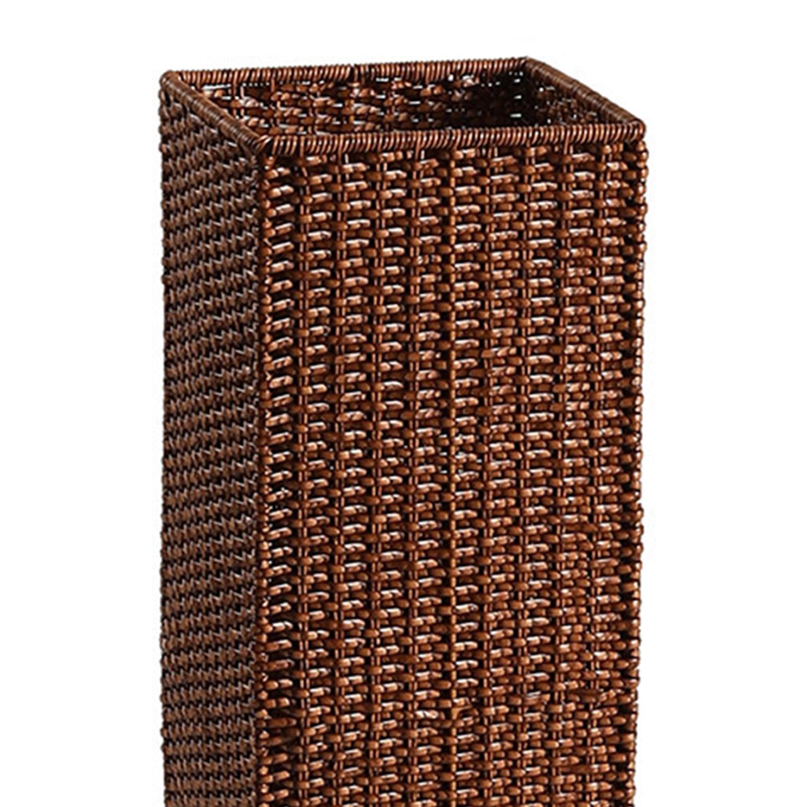 de Mimbre, Cesta de Almacenamiento, Soporte para Moderno, Ligero Y Multiusos, Ideal para Pasillos Y Oficinas, 20 Cm X 20 Cm X 58
