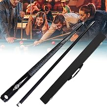 58" Carbon Fiber Pool Cue, 1/2 Jointed Carbon Fiber Maple Pool Cue, 10mm/11.5mm Tips Available, with Box, for Commercial, Bar and House UseSize11.5mm