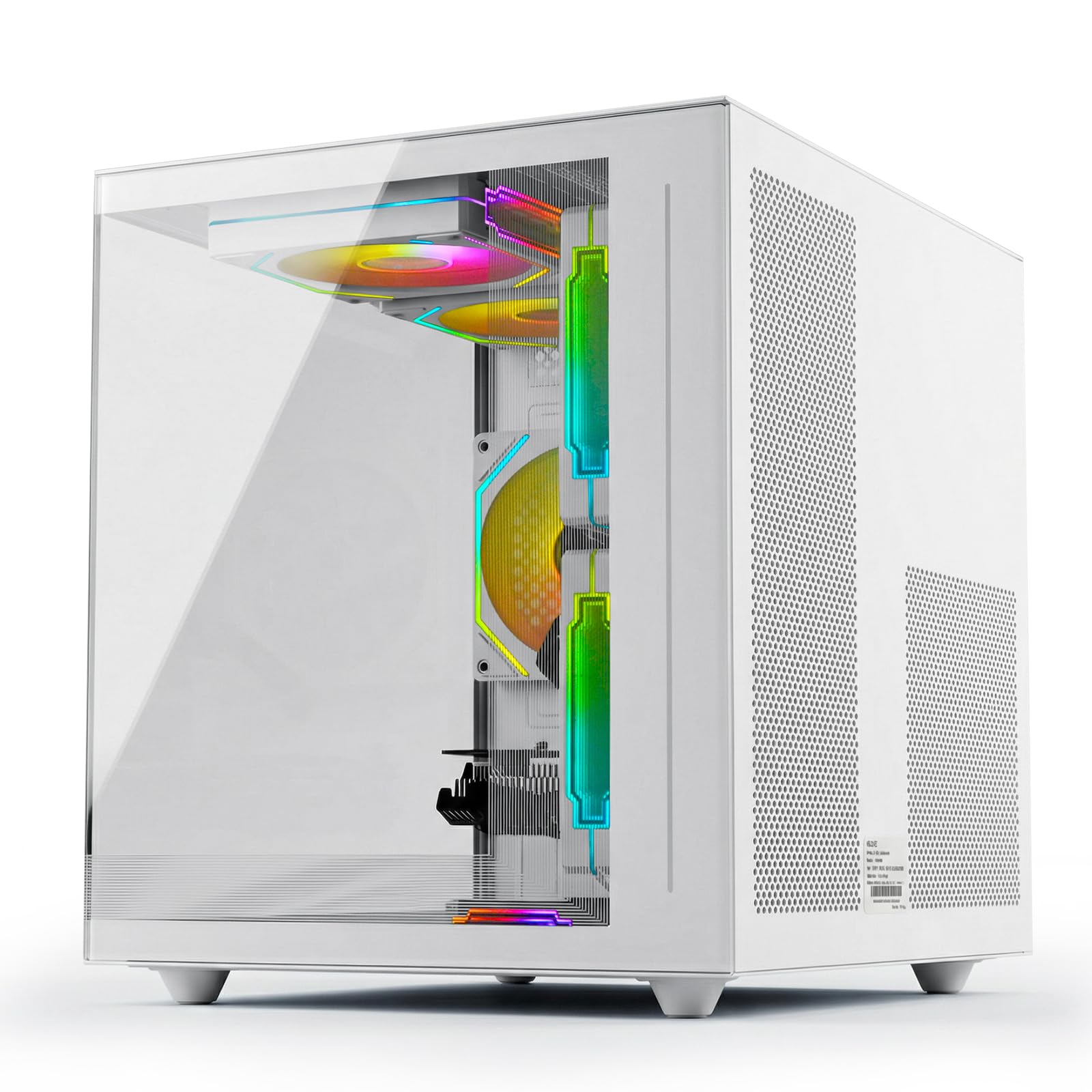 Ryzen 5 4500, Radeon RX 6500XT 4 GB, 16 GB DDR4 RAM, SSD NVME da 512 GB, torre precostruita per giochi casual 1080p, streaming, scuola e ufficio domestico (bianco)