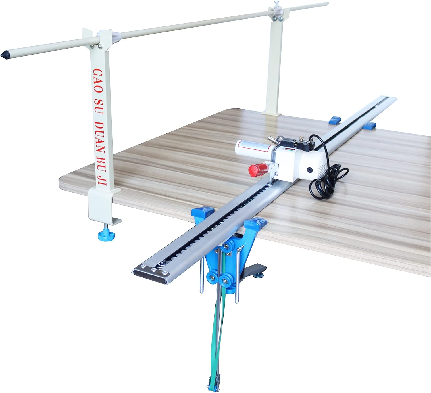 TECHTONGDA Electric Cloth Cutter Fabric Cutting Machine Electric Textile Cutter with Rail Track
