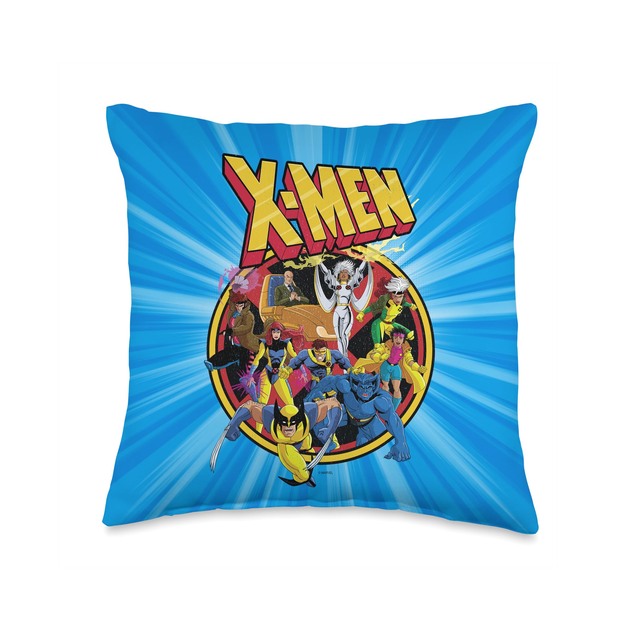 Marvel X-Men Retro 90s Throw Pillow, 16x16, Multicolor