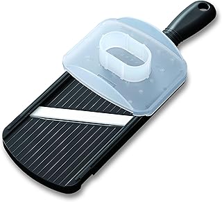 Kyocera CS-152-NBK Mandolin Slicer with Handguard, Black, 4.6"x12.7"x0.4"