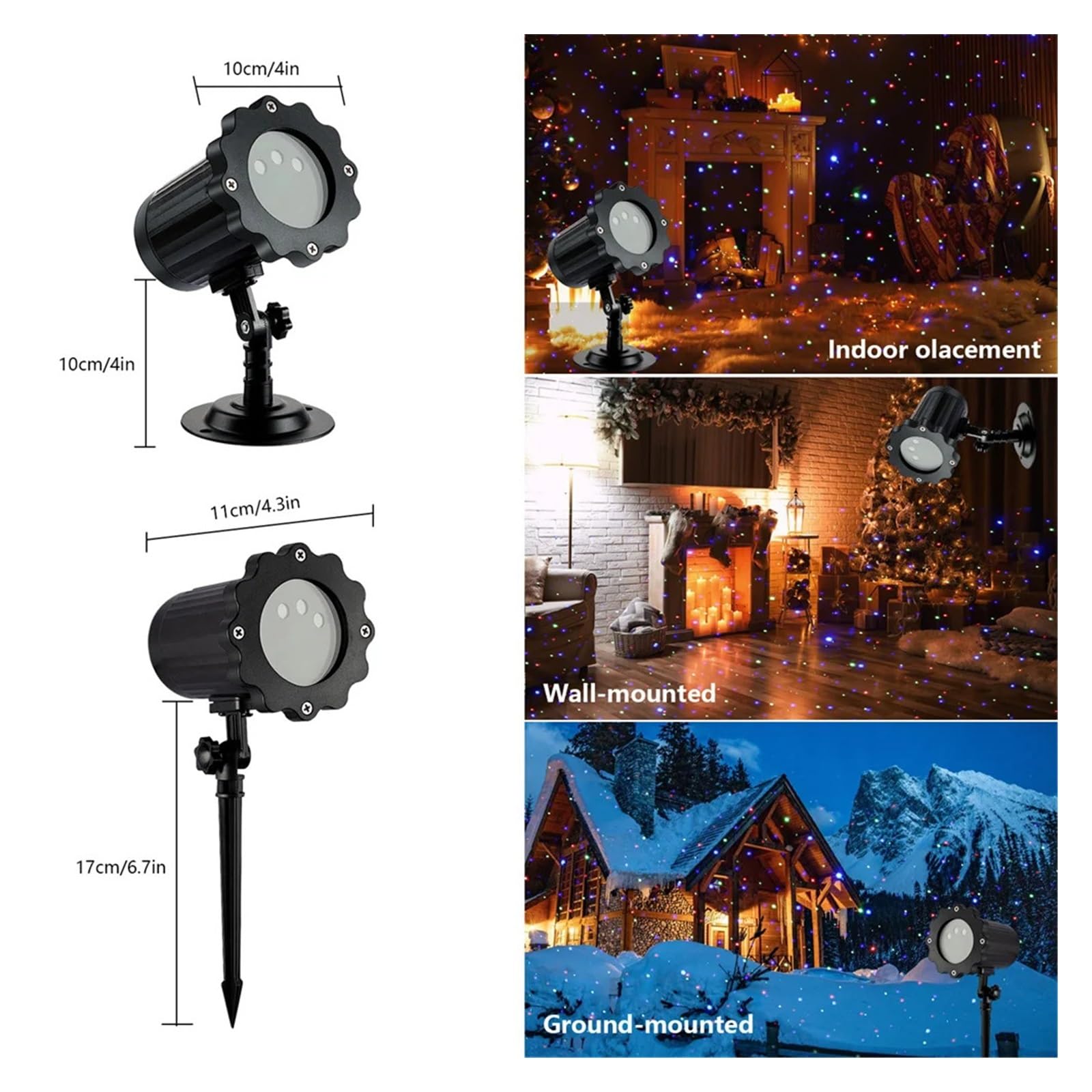 Projecteur de Noël extérieur, Projecteur LED D'extérieur avec Projecteur D'étoiles Et De Ciel Étoilé, Lumière De Noël, Lumière De Paysage, De Jardin, De Fête, De Scène Disco