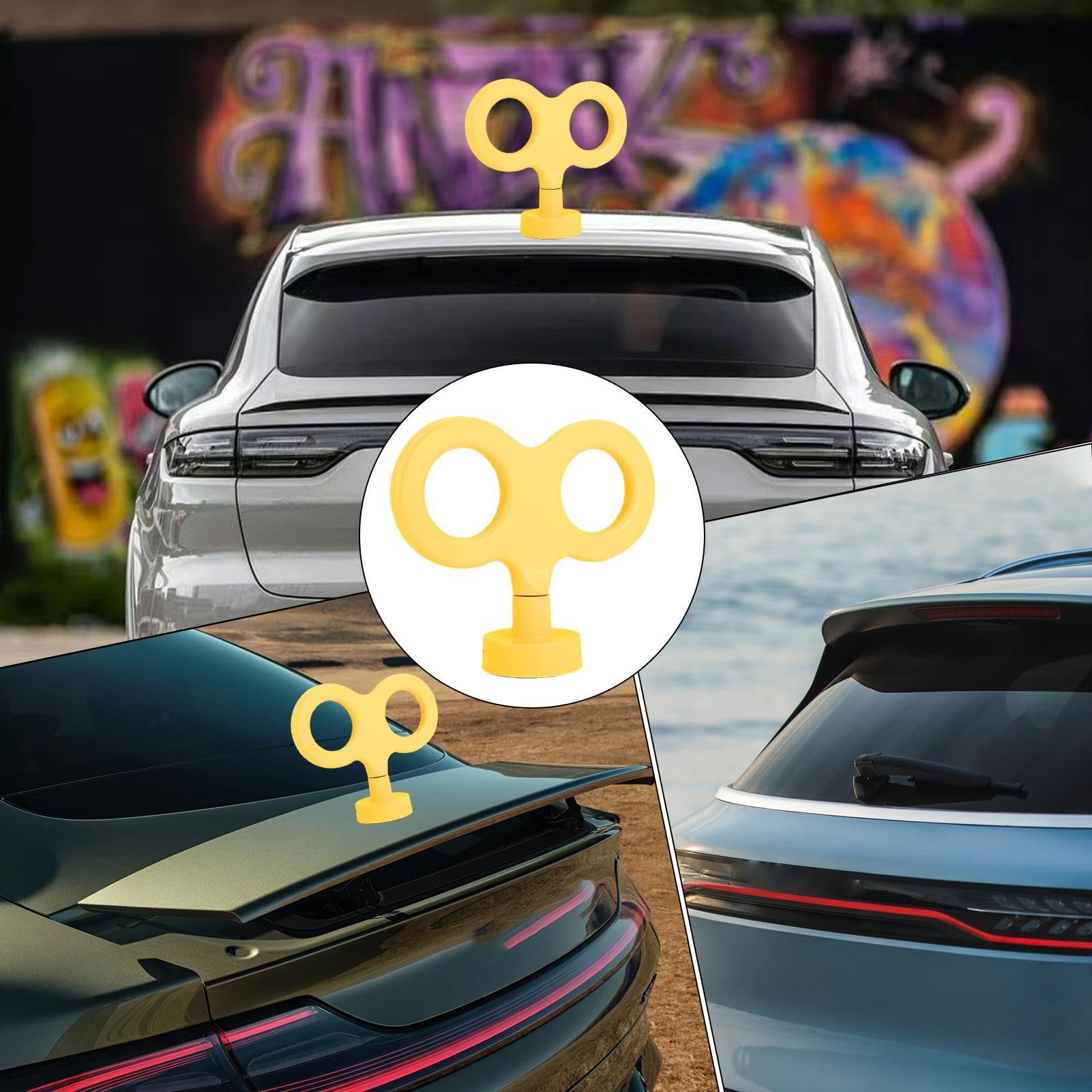 3D Car Wind-Up Key, elektryczny obrotowy klucz spr??ynowy, 30 x 20 x 9 x 9