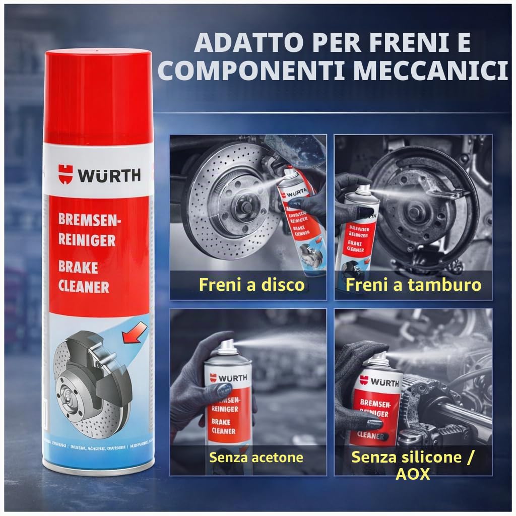 Wurth - Detergente per freni, 500 ml (12)