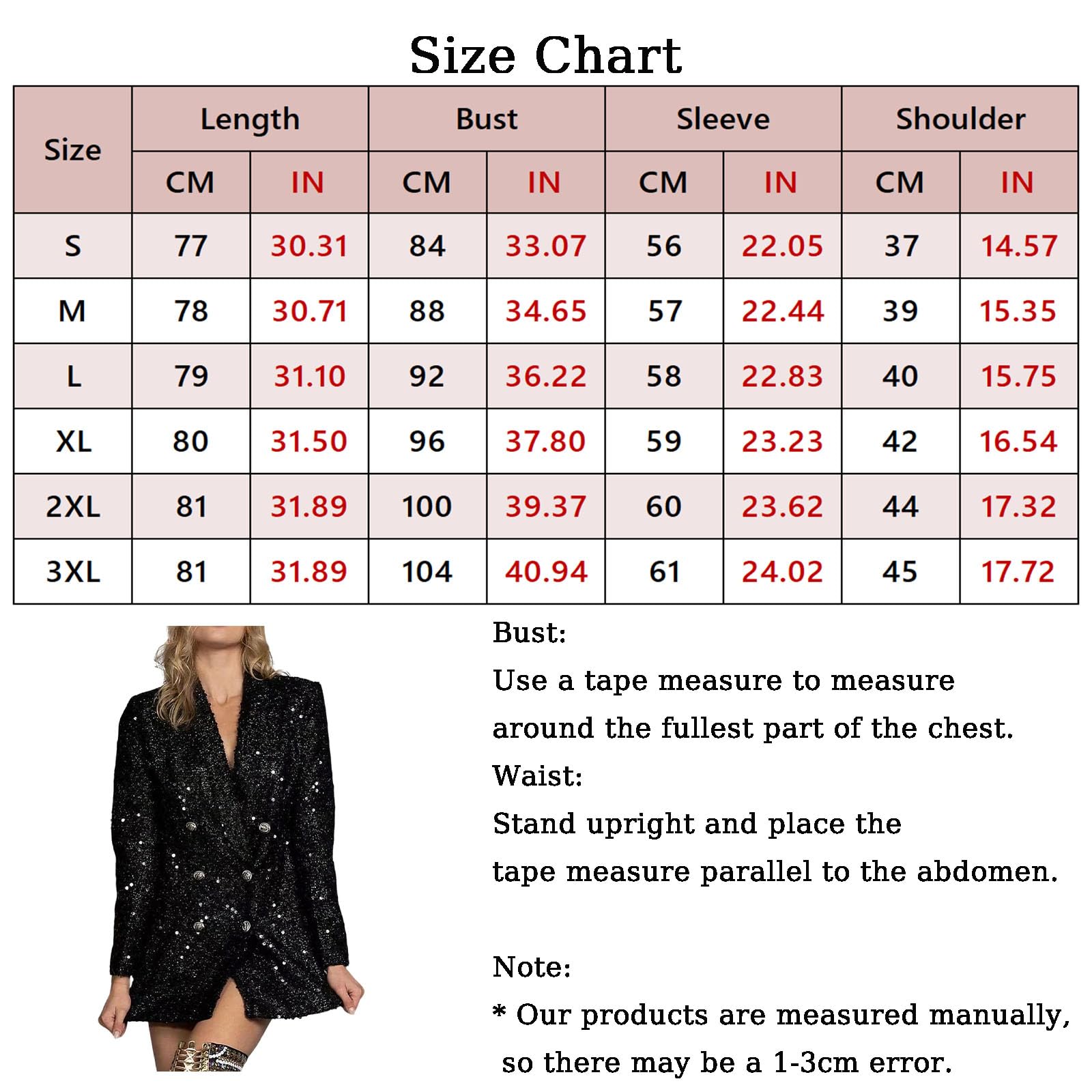 Giacca Lunga Da Donna Modello Blazer Doppiopetto Con Scollo A V Revers E Maniche Lunghe Realizzata in Tessuto Scintillante Con Paillettes