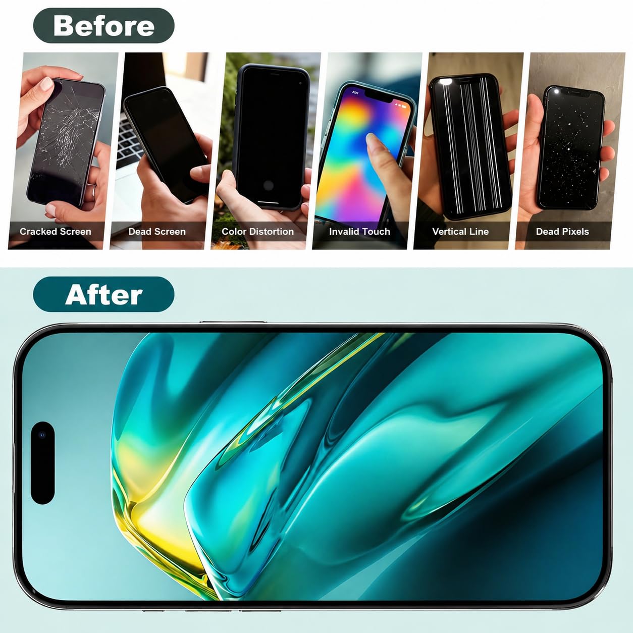 Amazon.com: for iPhone 14 Pro Max Screen Replacement 6.7 inch，3D